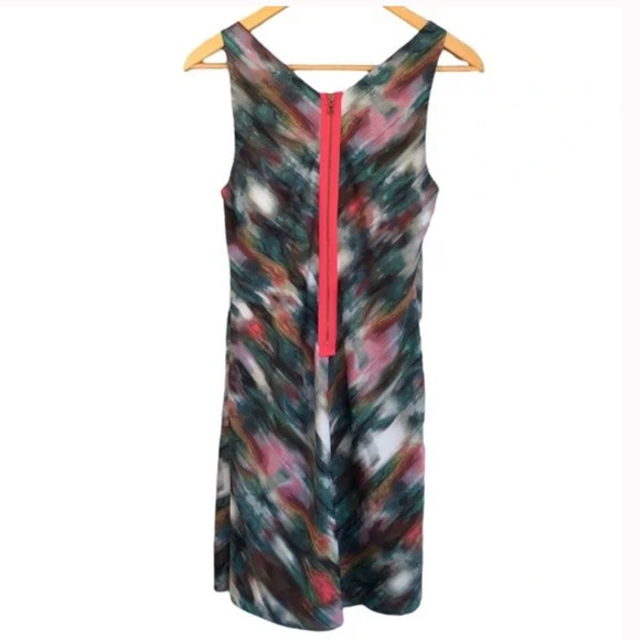 Rachel Roy Midi Wrap Assymetrical Watercolour dress - Picture 4 of 5
